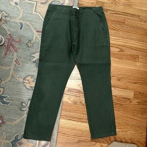 Army Green Luca Faloni Worn Once Trousers Size 36